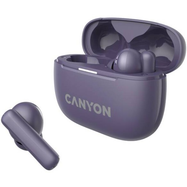 Фото - Навушники вкладиші бездротові TWS Canyon OnGo TWS-10 ANC ENC Purple (CNS-TWS10PL)