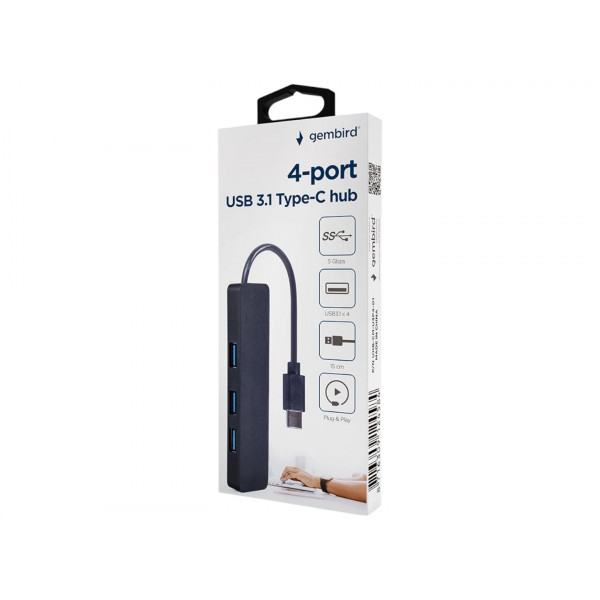 Фото - Хаб USB Gembird USB 3.1,USB-C (UHB-CM-U3P4P-01)
