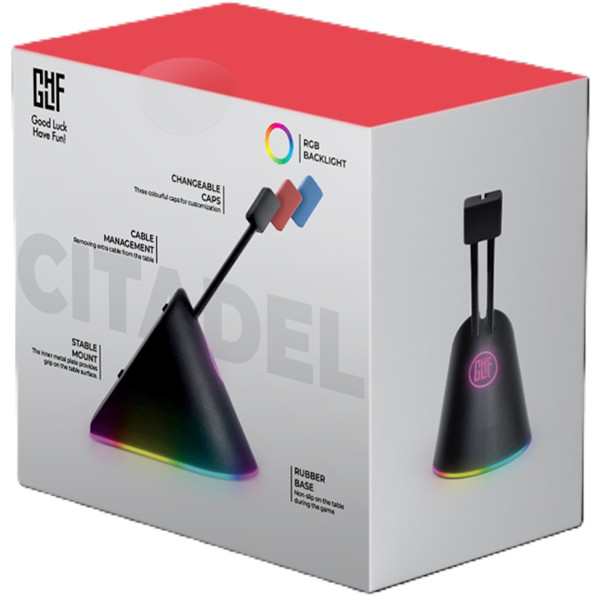 Фото - Тримач для кабелю GLHF Citadel Colorful 3 clips RGB (FGLMB22BKCTDLRGB3)