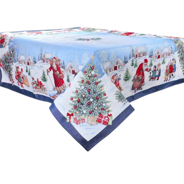 Фото - Скатертина прямокутна Lefard новорічна з люрексом Village 140х180 см (716-115) Фото - Скатертина прямокутна Lefard новорічна з люрексом Village 140х180 см (716-115)