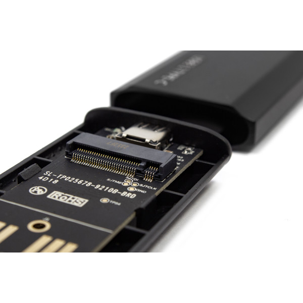 Фото - Внешний карман Frime M.2 NVMe PCIe Metal USB 3.2 Type-C up to 10Gb/s Black (FHE300.M2UC)