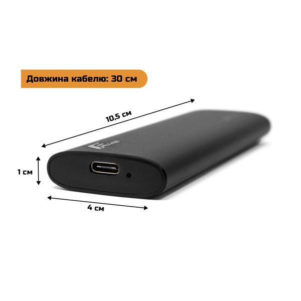 Фото - Внешний карман Frime M.2 NVMe PCIe Metal USB 3.2 Type-C Black (FHE400.M2UC)