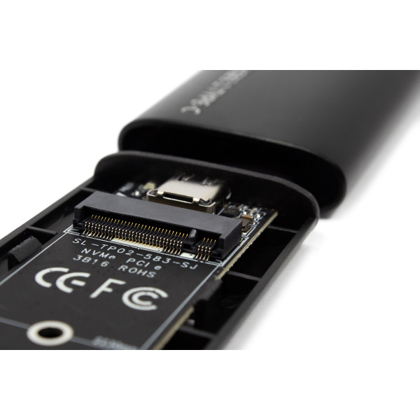 Фото - Внешний карман Frime M.2 NVMe PCIe Metal USB 3.2 Type-C Black (FHE400.M2UC)