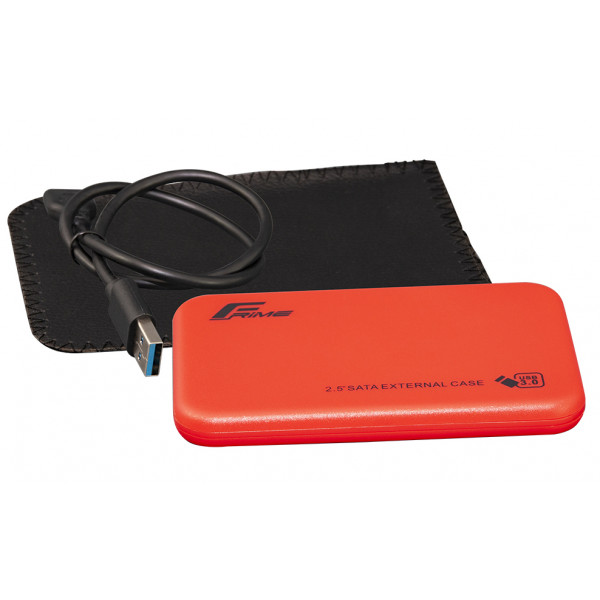 Фото - Зовнішній карман Frime SATA HDD/SSD 2.5'' USB 3.0 Plastic, Red (FHE73.25U30)