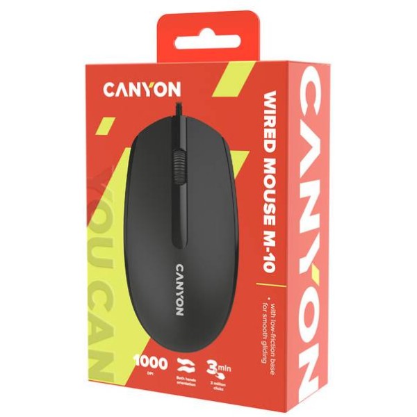 Фото - Миша дротова Canyon CNE-CMS10B Black USB