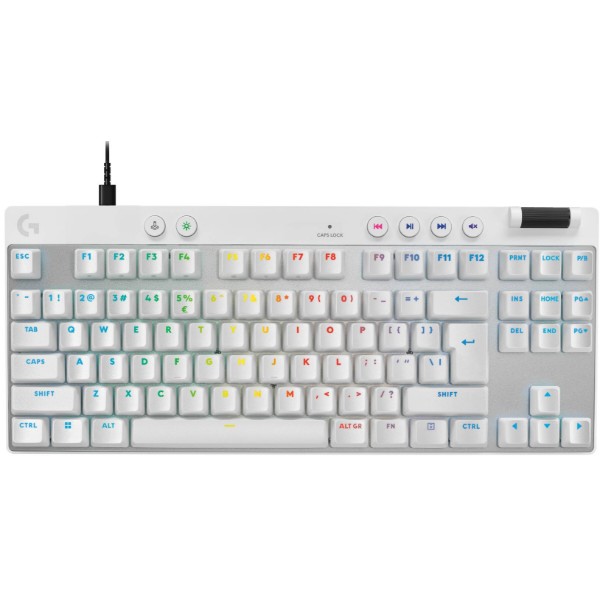 Фото - Клавиатура проводная игровая Logitech G PRO X TKL RAPID White LINEAR (920-013242)