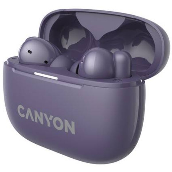 Фото - Навушники вкладиші бездротові TWS Canyon OnGo TWS-10 ANC ENC Purple (CNS-TWS10PL)