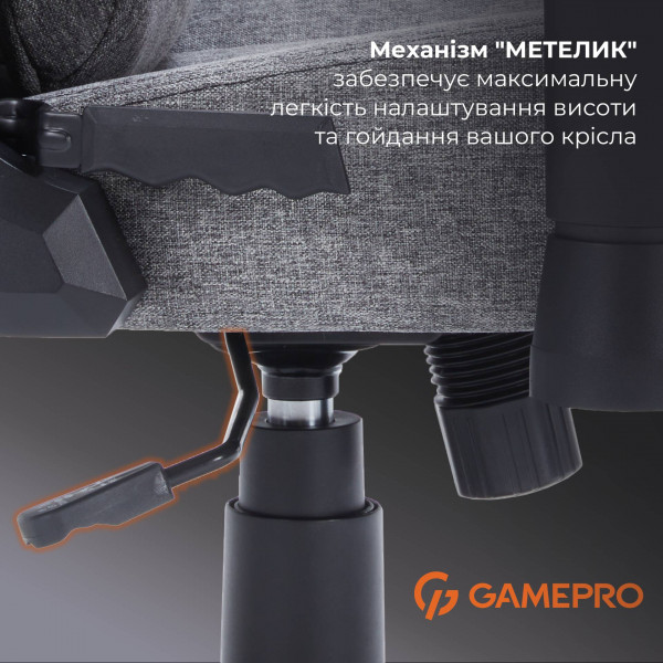 Фото - Крісло для геймерів GamePro FGC750DG Size L Fabric Dark Grey