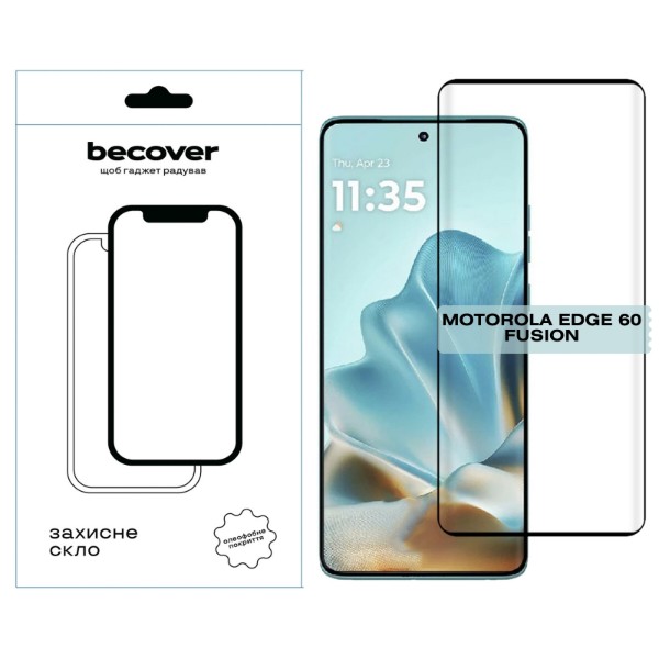Фото - Защитное стекло для смартфона BeCover EDGE for Motorola Edge 60 Fusion Black (714770)