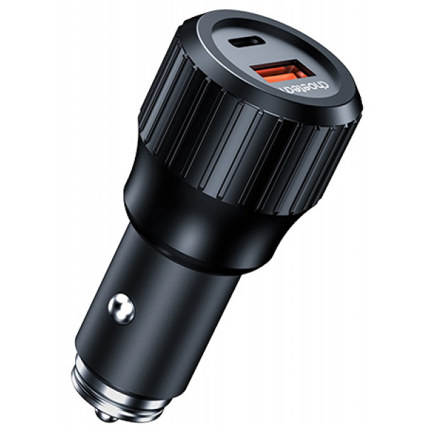 Фото - Автомобільний зарядний пристрій Choetech 1USB Type C 63W 1USB 18W PD3.0 QC3.0 Black (TC0010)