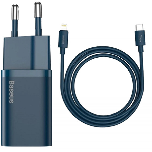 Фото - Сетевое зарядное устройство Baseus 1xUSB 20W USB-C+Cable Type-C (TZCCSUP-B03)