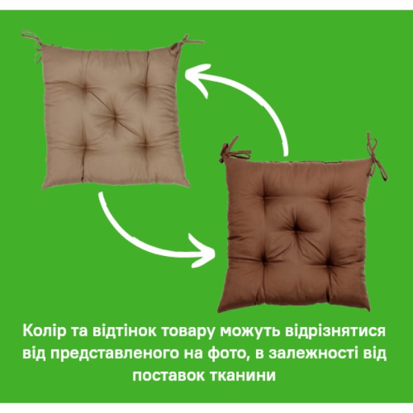 Фото - Подушка для стула Прованс Фибра коричневая 40х40 см (029613)