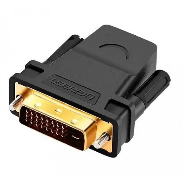 Фото - Перехідник DVI - HDMI UGREEN DVI 24+1 Male to HDMI Female Adapter Black (20124)