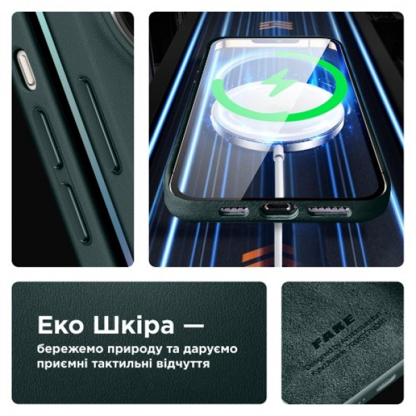 Фото - Чехол для смартфона Armorstandart Fake Leather Case for Apple iPhone 13 Pro Max Shirt Green (ARM61377)