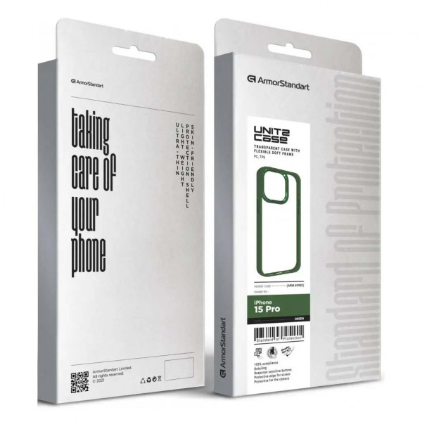 Фото - Чохол для смартфону Armorstandart UNIT2 for Apple iPhone 15 Pro Green (ARM69982)