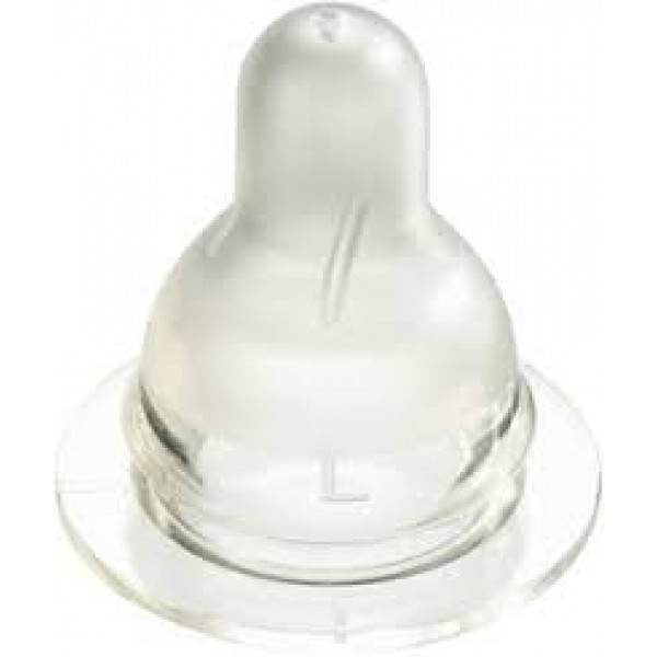 Фото - Великий потік соска дитяча силіконова Difrax S-bottle Natural 2 шт. (673)