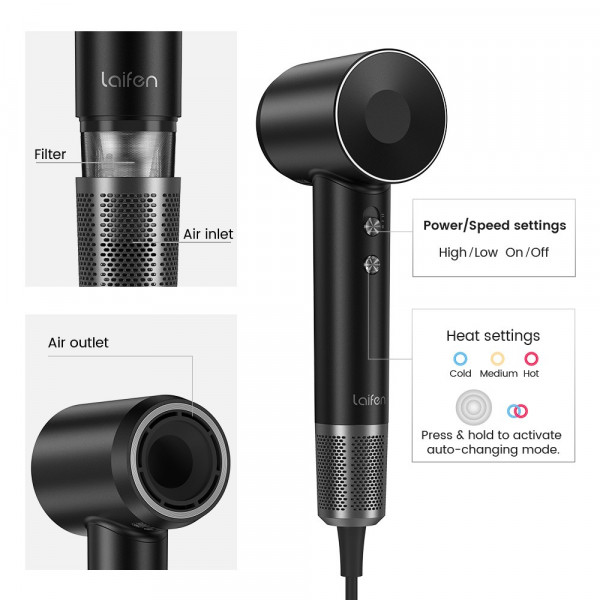 Фото - Фен Laifen Swift Premium черный (LF03-PEG-EU)