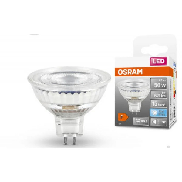 Фото - Лампочка світлодіодна Osram LED GU5.3 8Вт 2700К 621Лм MR16 12В STAR (4058075433762)