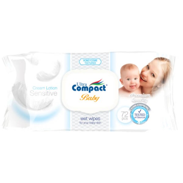 Фото - Салфетки влажные для детей Ultra Compact с клапаном 72 шт. (8697420531522)