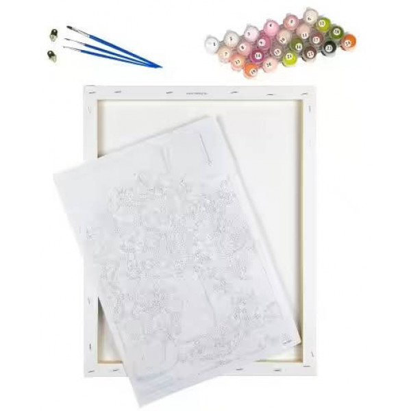 Фото - Картина за номерами Strateg Арт поцілунок 40х50 см (DY211)