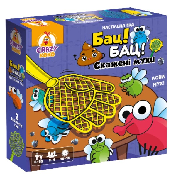 Фото - Настільна гра (5-7 років) Vladi Toys Бац! Бац! Скажені мухи (VT8055-37)