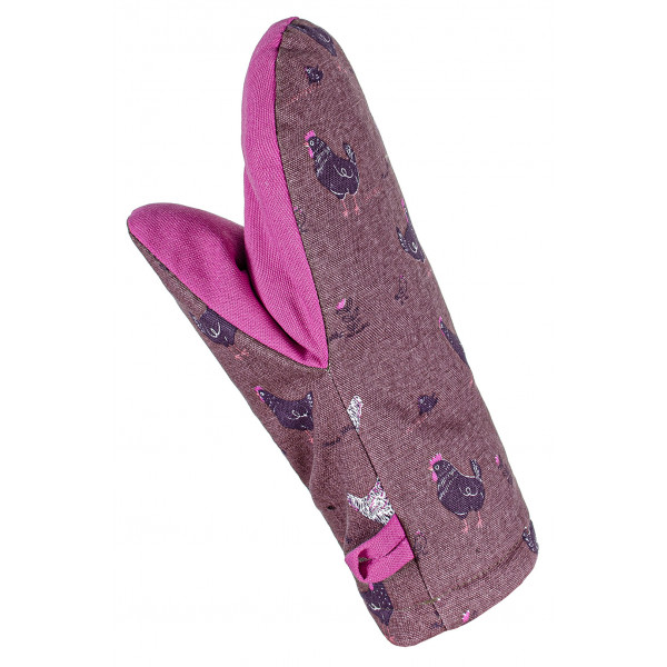 Фото - Прихватка-рукавиця Home Line Полупанама Прогулянка з курчатами бордовий/фуксія (182675) Фото - Прихватка-рукавиця Home Line Полупанама Прогулянка з курчатами бордовий/фуксія (182675)