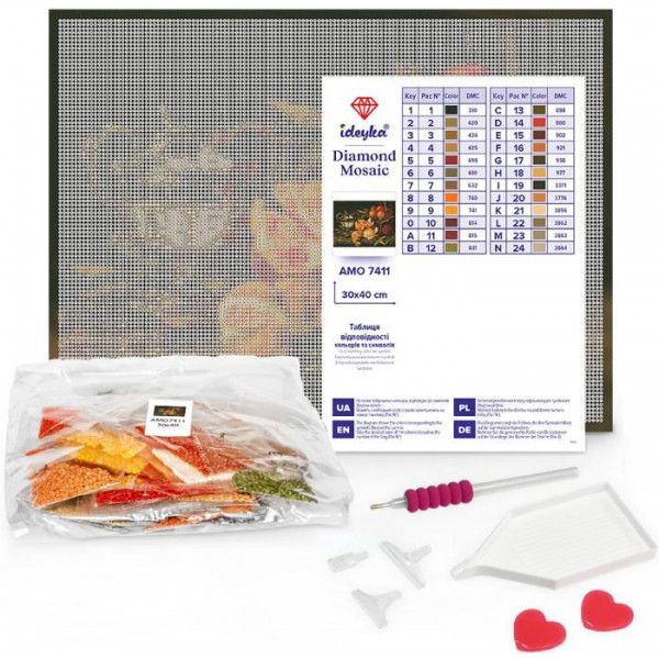 Фото - Алмазний живопис Ideyka Квіткова чарівність ©victoria_art 30х40 см (AMO8019)