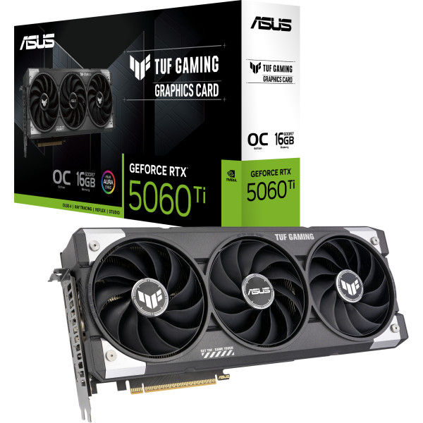 Фото - Видеокарта Asus TUF Gaming GeForce RTX 5060 Ti 16GB GDDR7 OC Edition (TUF-RTX5060TI-O16G-GAMING)