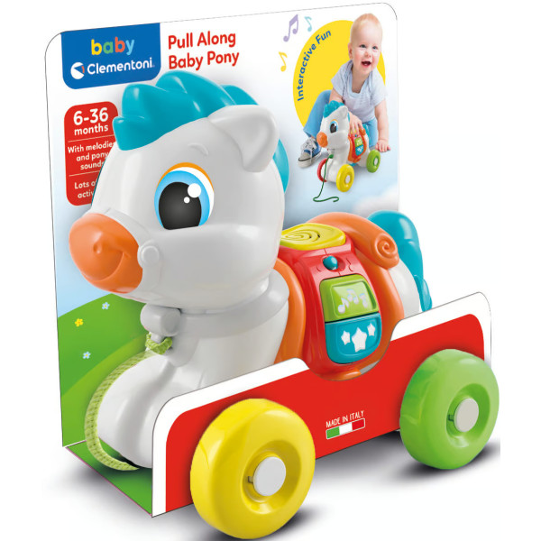 Фото - Інтерактивна каталка Clementoni Pull Along Baby Pony (17812)