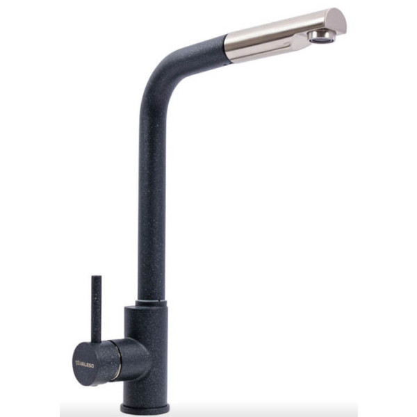 Фото - Кухонний змішувач VALESO Q411B АНТРАЦИТ (з висувною лійкою)