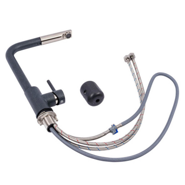 Фото - Кухонний змішувач VALESO Q411B АНТРАЦИТ (з висувною лійкою)