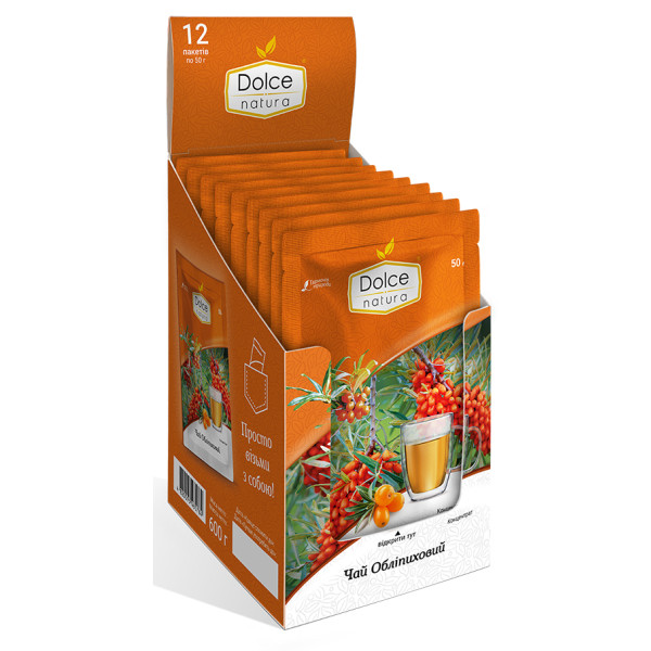 Фото - Чай Dolce Natura Обліпиховий 50 г 12 шт. (4820093485784)