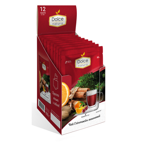 Фото - Чай Dolce Natura Глинтвейн вишневый 50 г 12 шт. (4820093485746)