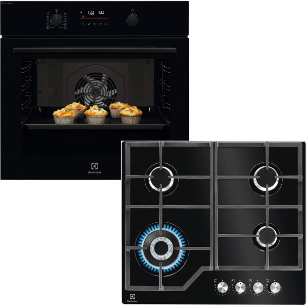 Фото - Комплект техніки Electrolux Духова шафа + Варильна поверхня Electrolux LOD6F77WZ + KGG64362K