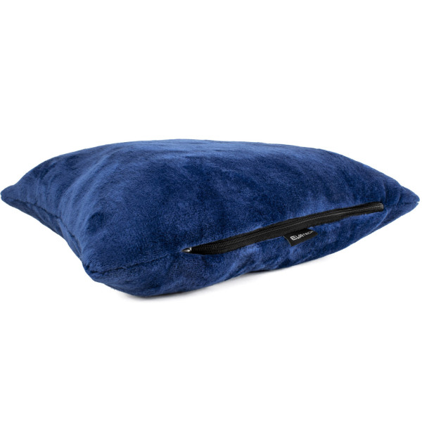 Фото - Набір плед + подушка в авто EVAtech із махри S для Mitsubishi сині (MBLMPSSLV020)