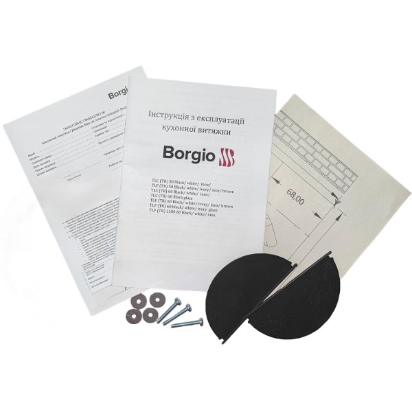 Фото - Витяжка вбудована Borgio TLF (TR) 60 White Glass