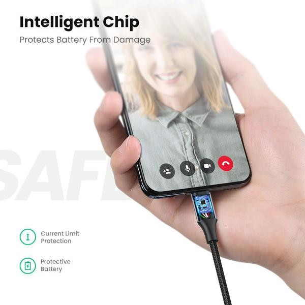 Фото - Кабель синхронізації даних UGREEN US290 USB - Micro USB Cable Aluminum Braid 1m Black (60146)