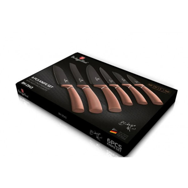 Фото - Набір ножів BerlingerHaus Metallic Line Rose Gold Edition 6 пр. (BH-2543)