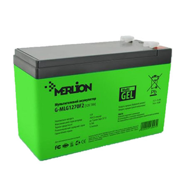 Фото - Акумулятор для ДБЖ Merlion 12V 7AH Green (G-MLG1270F2) Фото - Акумулятор для ДБЖ Merlion 12V 7AH Green (G-MLG1270F2)