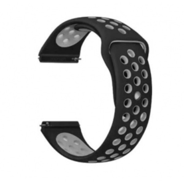 Фото - Ремінець для смарт-годинника BeCover Nike Style for Garmin Vivoactive 3/3 Music/Vivomove HR/Vivomove Black-Grey (705774)
