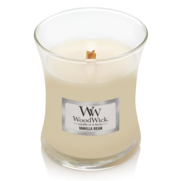 Фото - Свеча стекло Woodwick Mini Vanilla Bean (Ванильные бобы) 85г (98112E)