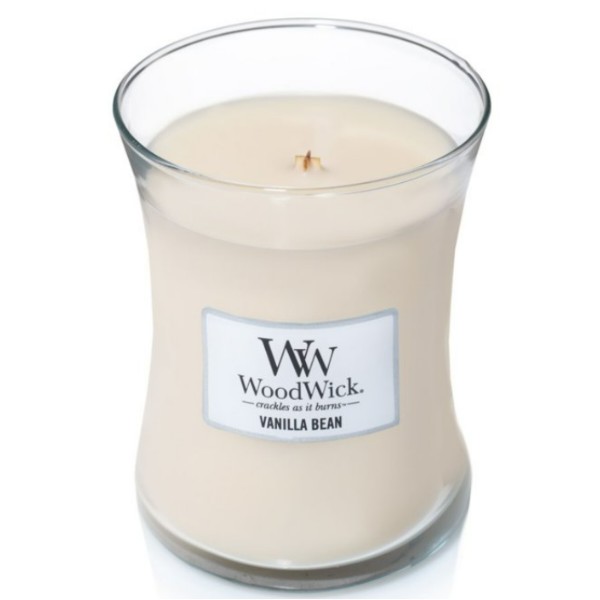 Фото - Свеча стекло Woodwick Medium Vanilla Bean (Ванильные бобы) 275г (92112E)