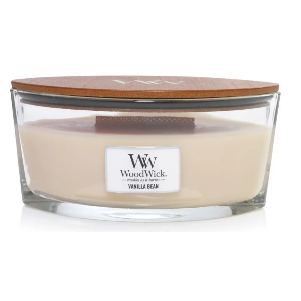 Фото - Свеча стекло Woodwick Ellipse Vanilla Bean (Ванильные бобы) 453г (76112E)