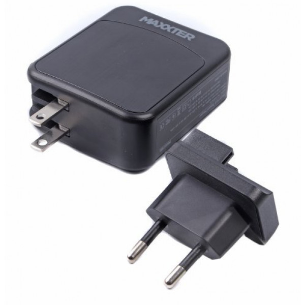 Фото - Мережевий зарядний пристрій Maxxter 1USB-A + 2USB-C (WC-PD65W-01)