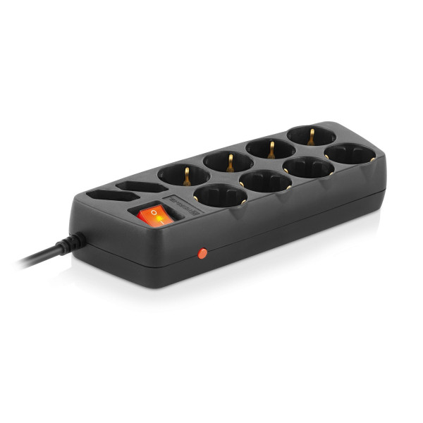 Фото - Мережевий фільтр REAL-EL RS-10 Protect 1.8m Black (EL122300038)