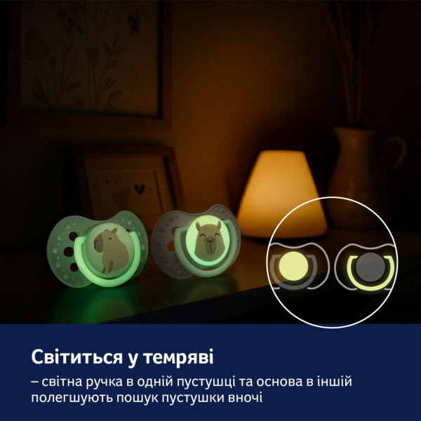 Фото - Динамічна пустушка Lovi 6-18 м-ців 2 шт. CapiChill - рожева (22/933girl)