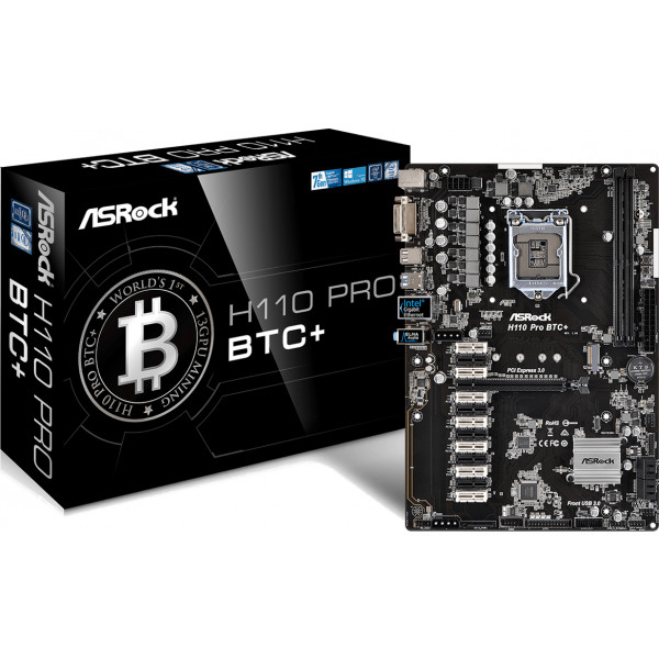 Фото - Материнская плата ASRock H110 Pro BTC+