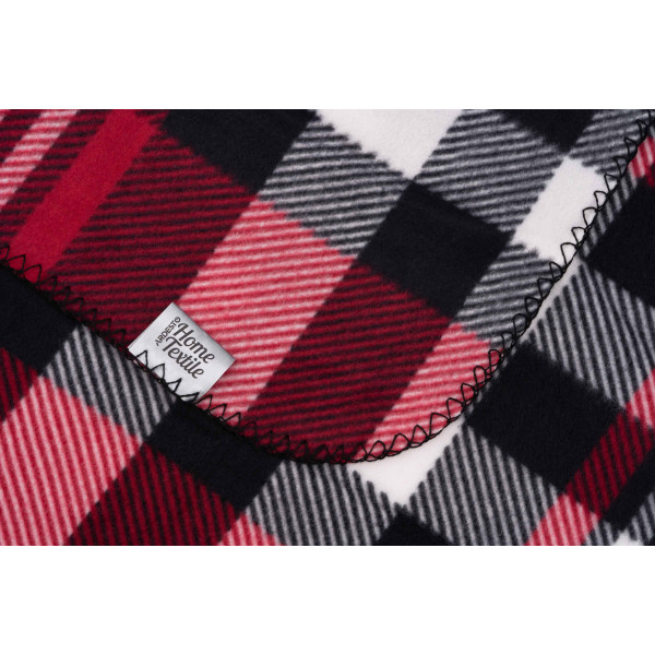 Фото - Плед односпальний Ardesto Fleece 130x160 см клітинка червоно-чорна (ART0704PB)