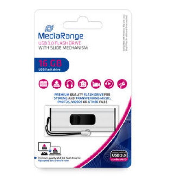 Фото - Флеш USB MediaRange USB3.0 16GB Black/Silver (MR915)