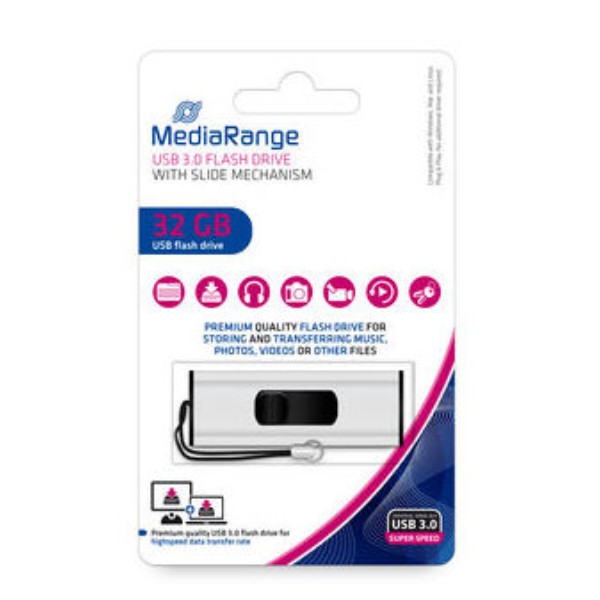 Фото - Флеш USB MediaRange USB3.0 32GB Black/Silver (MR916)